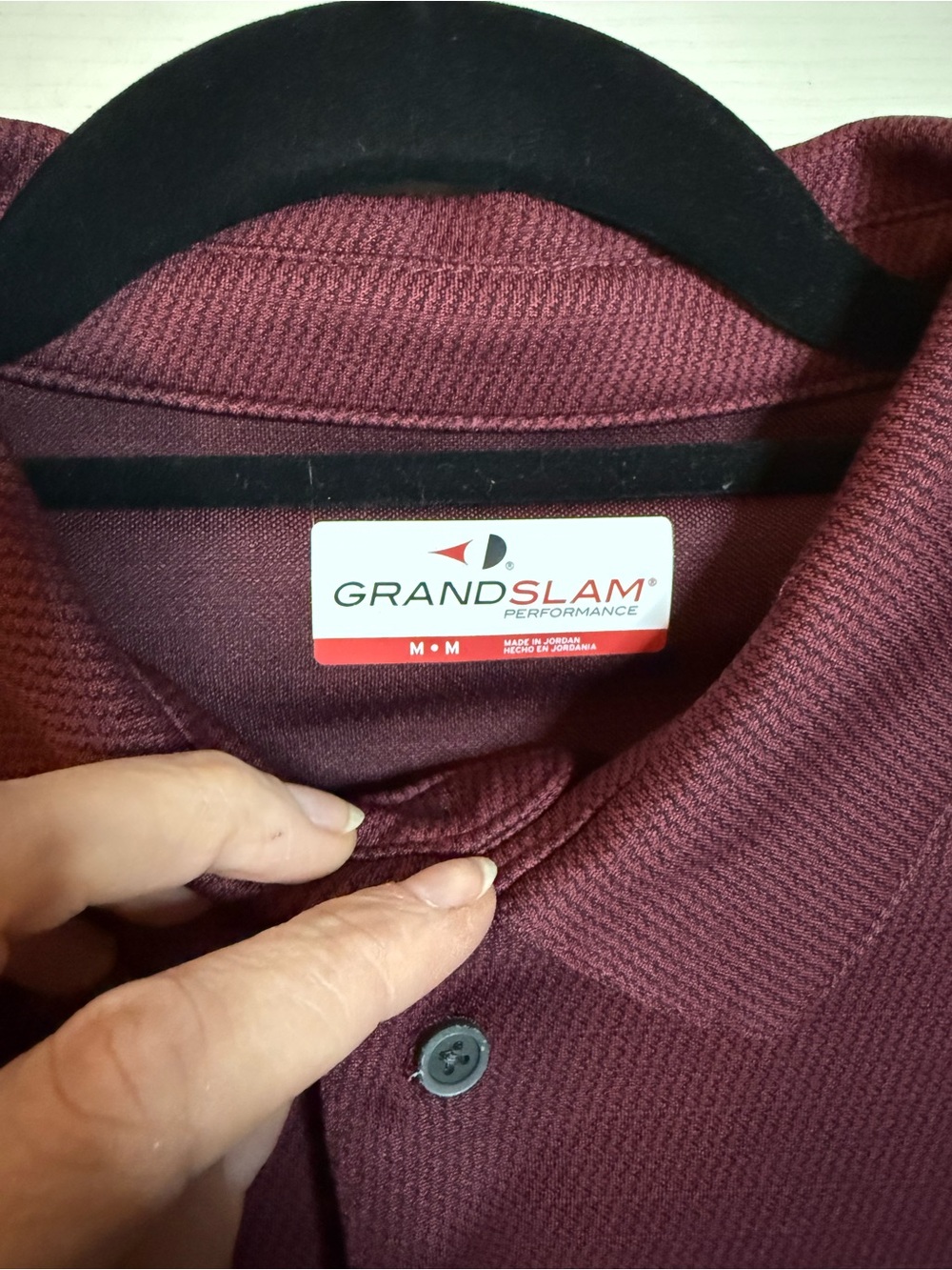 Grand Slam Performance Red Long Sleeve Golf Polo Shirt Men’s Medium NEW - Picture 4 of 6